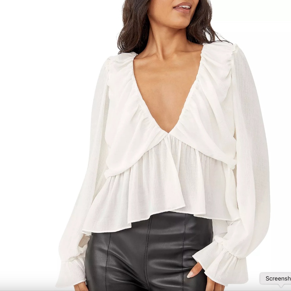 FREE PEOPLE Daia White Top